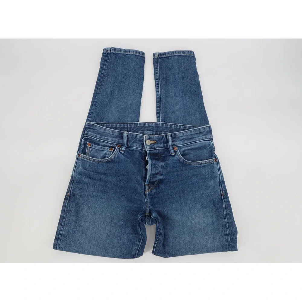 Buck Mason Jeans Mens 29x34 Button Fly Maverick Slim Double Dipped Denim Stretch